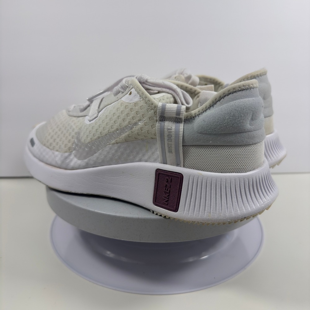 Nike Repel Womens Running Shoes White Silver Burgundy Reflective Sneakers 9 - Picture 10 of 16